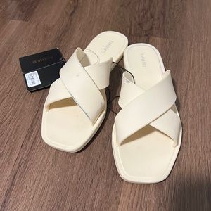 White sandals